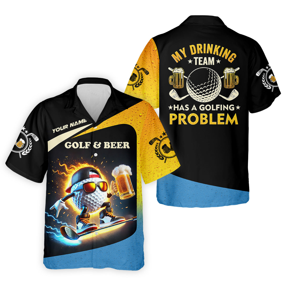 My Drinking Team Has A Golfing Problem Funny Golf Polo Shirt, Gift For Golfers, Team Golf Shirts