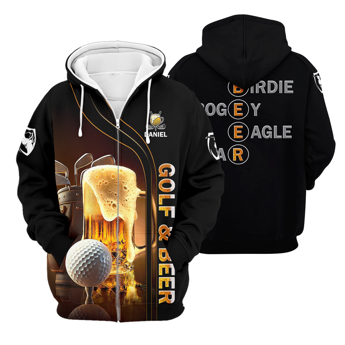 Golf And Beer Custom Golf Hoodie Shirt, Funny Golf Shirt, Gift For Golfers