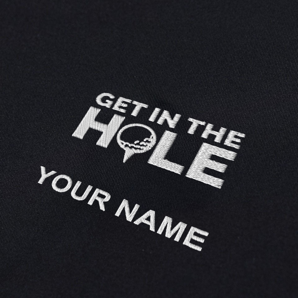 Get In The Hole Custom Embroidered Golf Polo Shirt, Dad Golf Gift