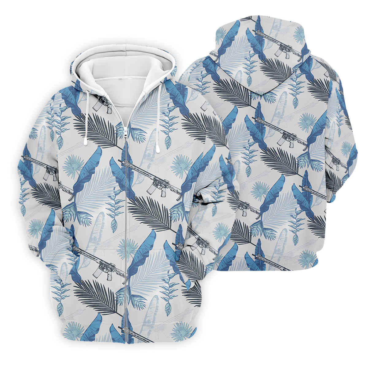 Blue Feather Golf Polo Shirt, Mens Golf Gift, Mens Tropical Shirts