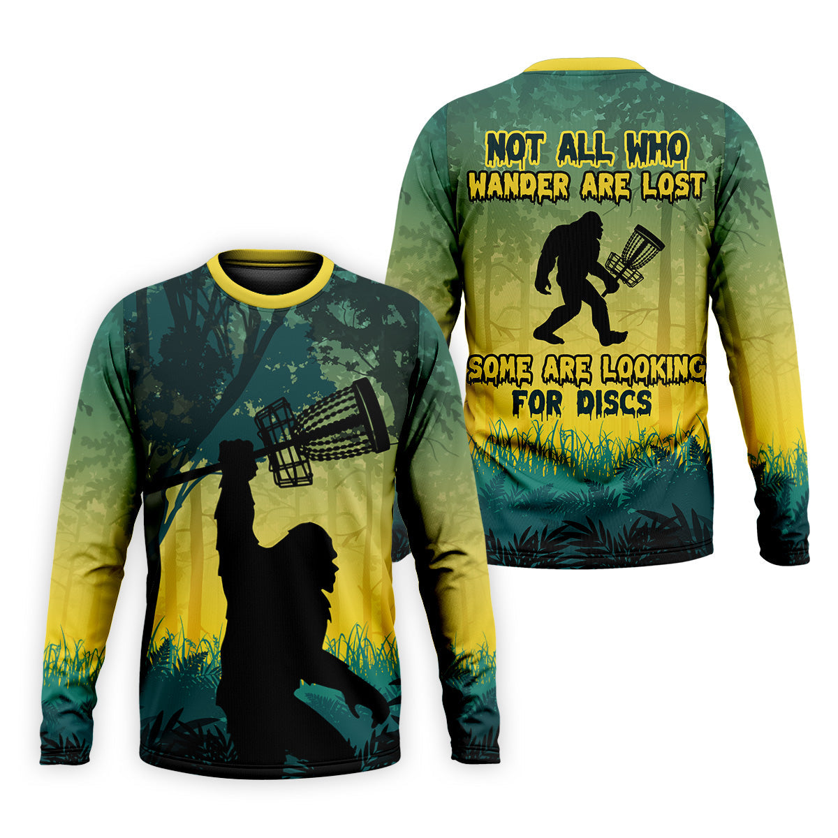 Bigfoot Discs Golf Men's Golf Polo Shirt, Golfing Apparel, Mens Golf Gift, Funny Golf Shirt