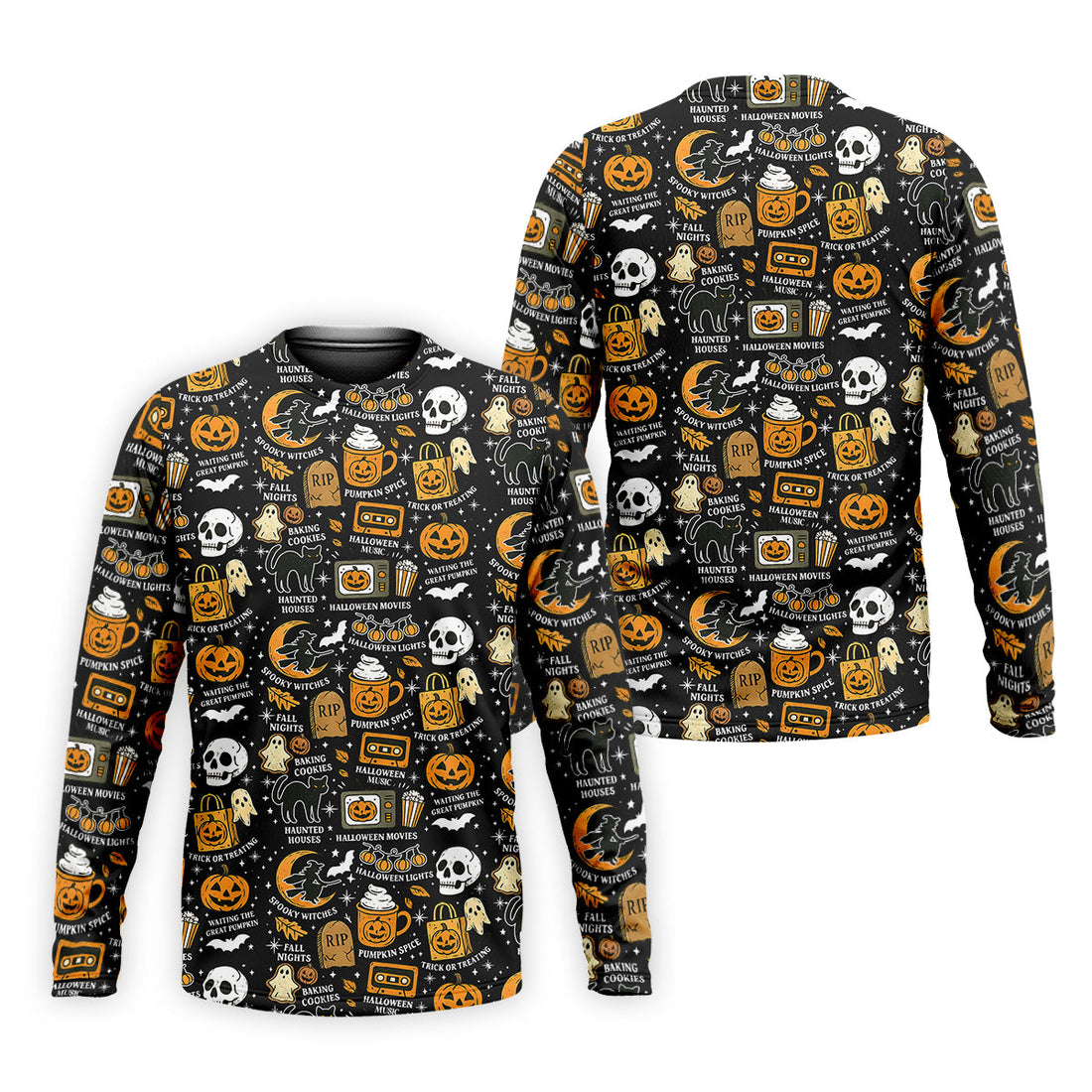 Vintage Halloween Spooky Witches Golf Polo Shirts, Halloween Theme Shirts, Ghost Pumpkin, Fun Golf Shirts For Mens