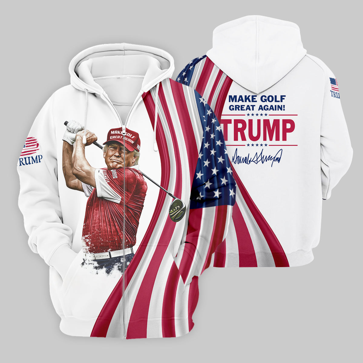 Make Golf Great Again Men's Golf Polo Shirt, Trump Funny Golf Shirt, Christmas Golf Gift