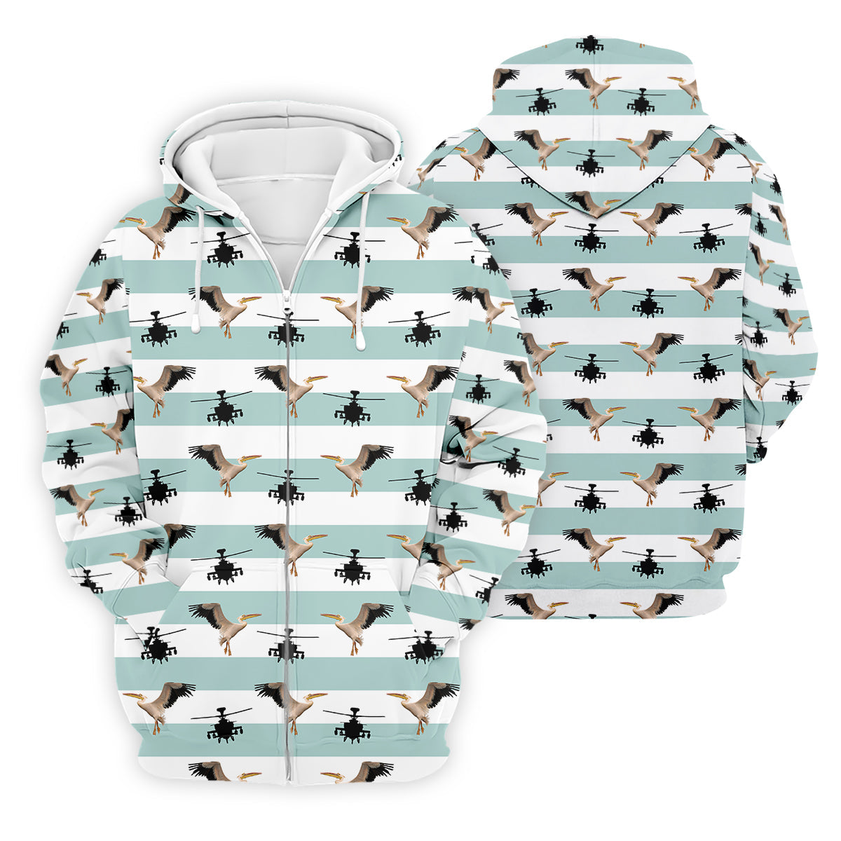 Funny Pelicans Golf Polo Shirt, Mens Golf Gift, Mens Tropical Shirts