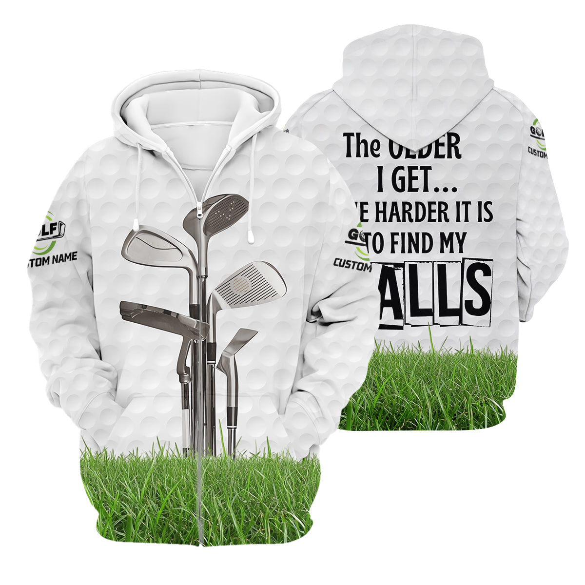 The Older I Get The Harder It Is To Find My Balls Custom Men's Golf Polo Shirt, Funny Golf Shirt, Dad Golf Gift