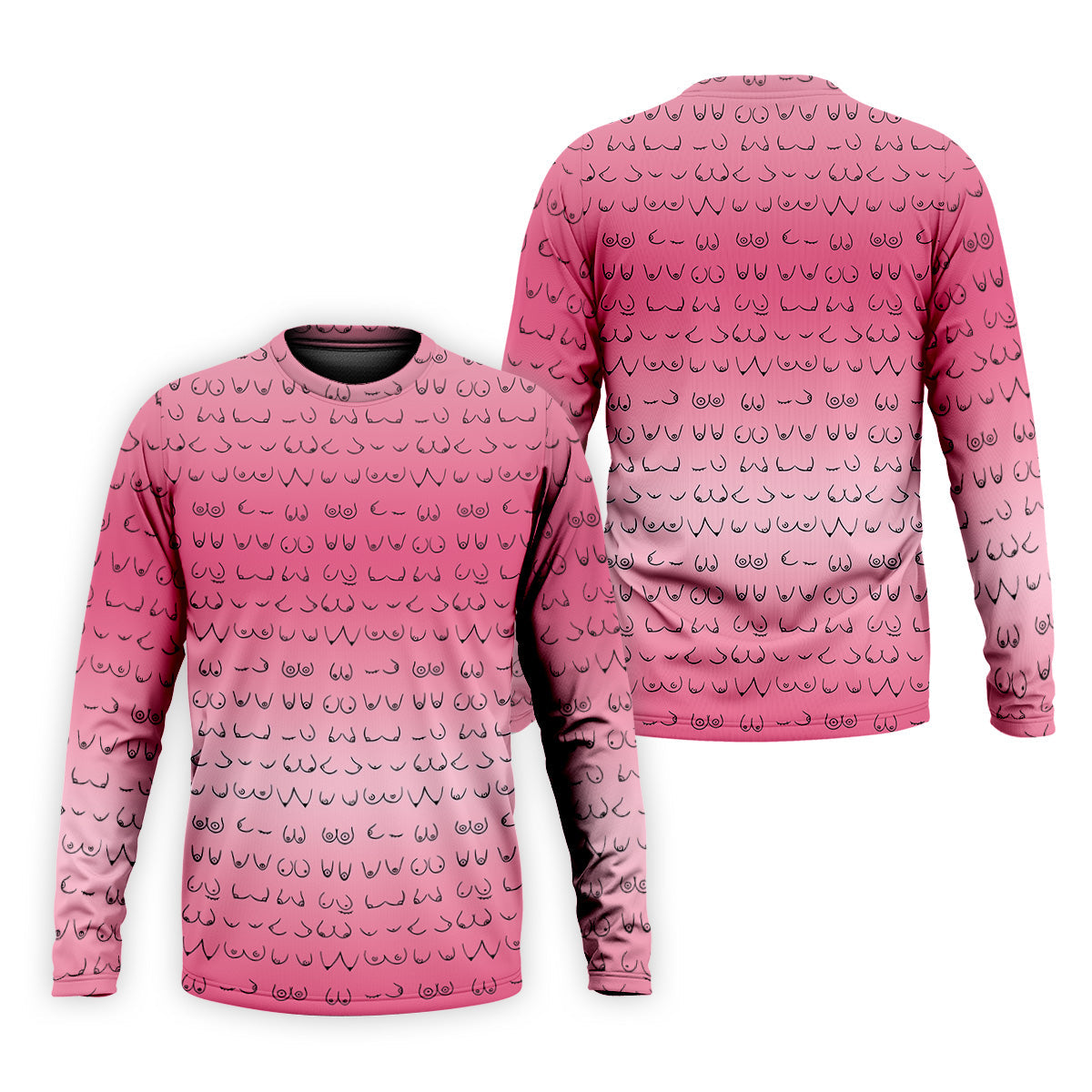 Funny Boobs Men's Pink Golf Polo, Golf Tops For Men, Unique Gift For Golfer, Golfing Apparel