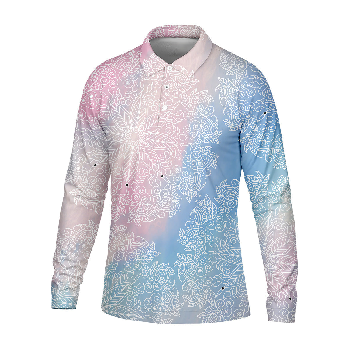 Mandala Pattern Men Golf Polo, Golf Gift Ideas For Him, Matching Golf Shirts, Golf Shirts For Men