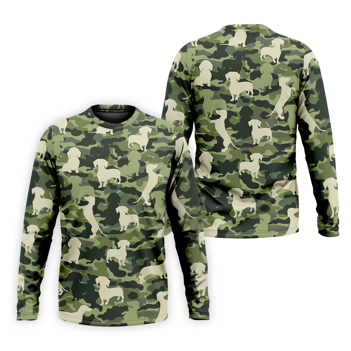 Funny Dachchunds Camo Men's Golf Shirt, Dog Golf Shirt, Funny Golf Shirt, Men Golf Gift