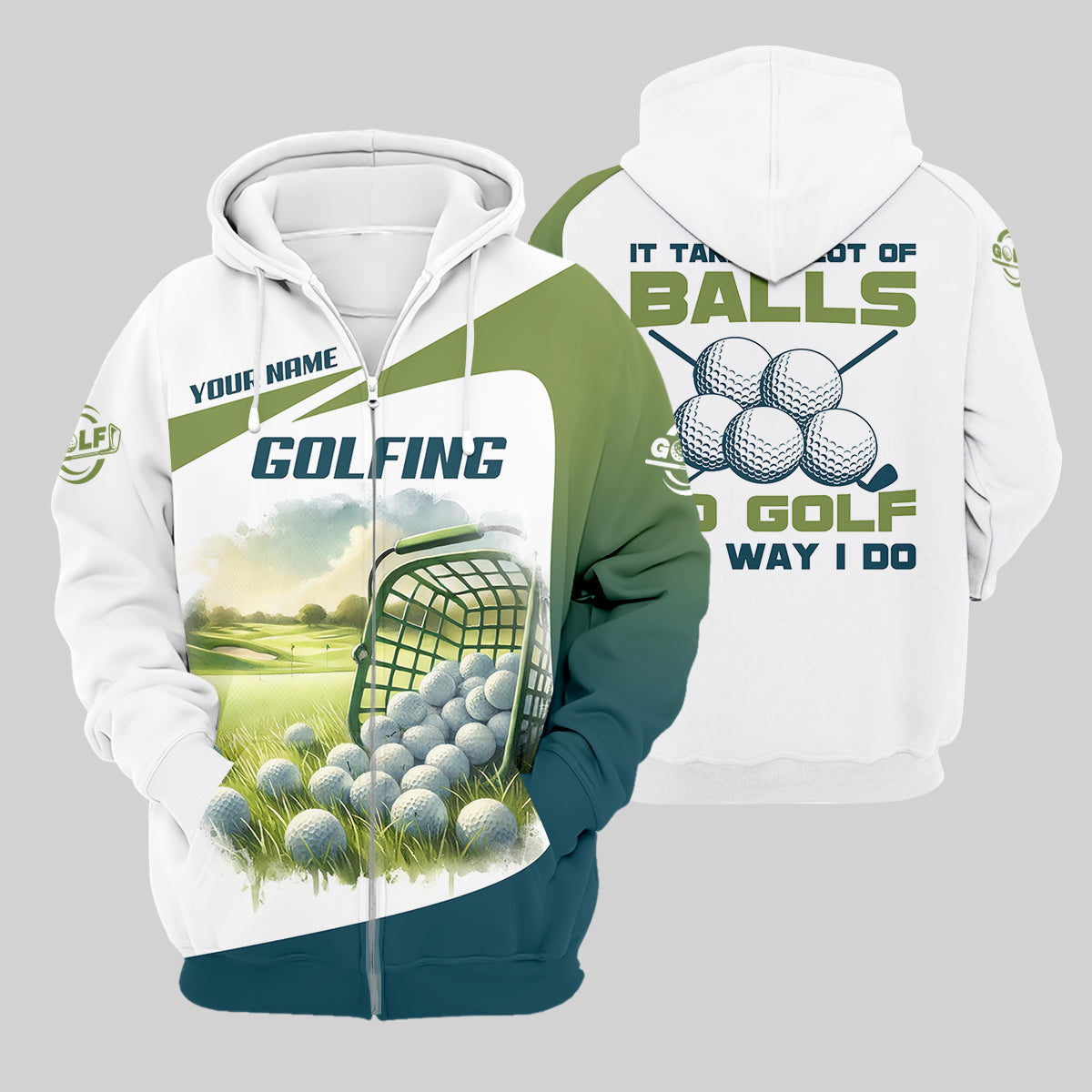 It Takes A Lot Of Balls To Play Golf Like I Do Custom Men Golf Polo Shirt, Golf Lover Gifts