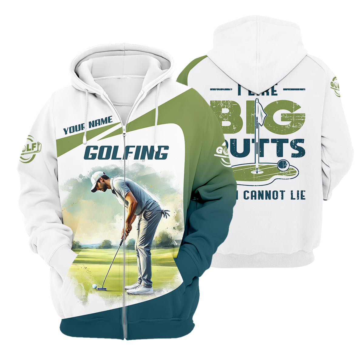 Custom I Like Big Putts And I Can Not Lie Funny Golf Polo Shirt, Gift For Golfers, Mens Golf Gift