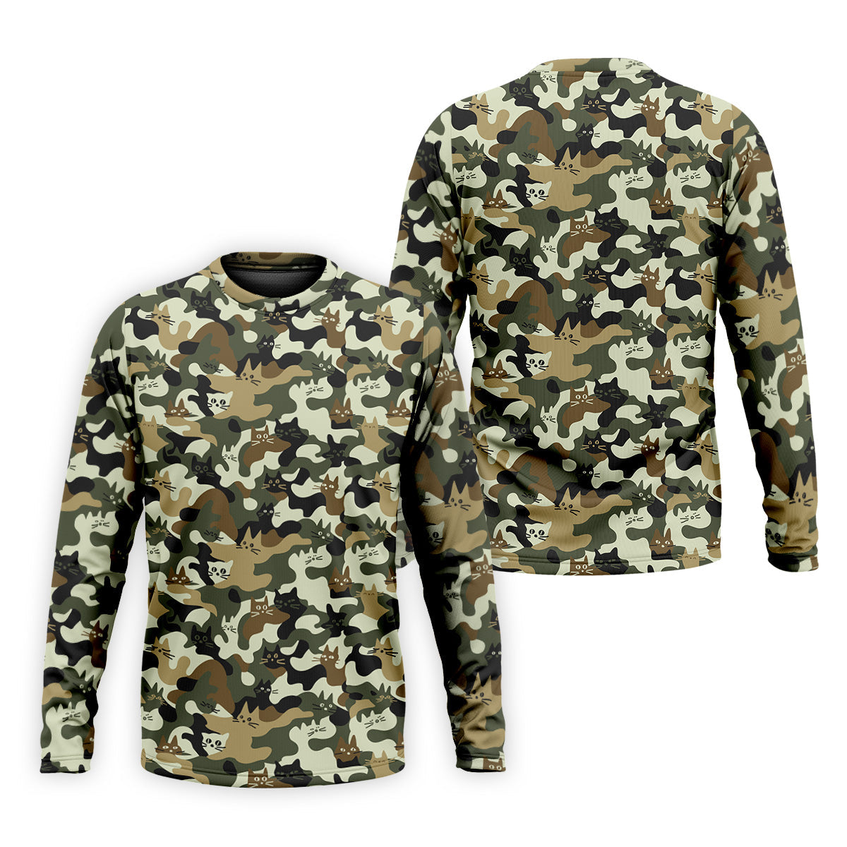 Funny Cat Camo Men's Golf Polo Shirt, Cat Golf Shirt, Funny Golf Shirt, Mens Golf Gift