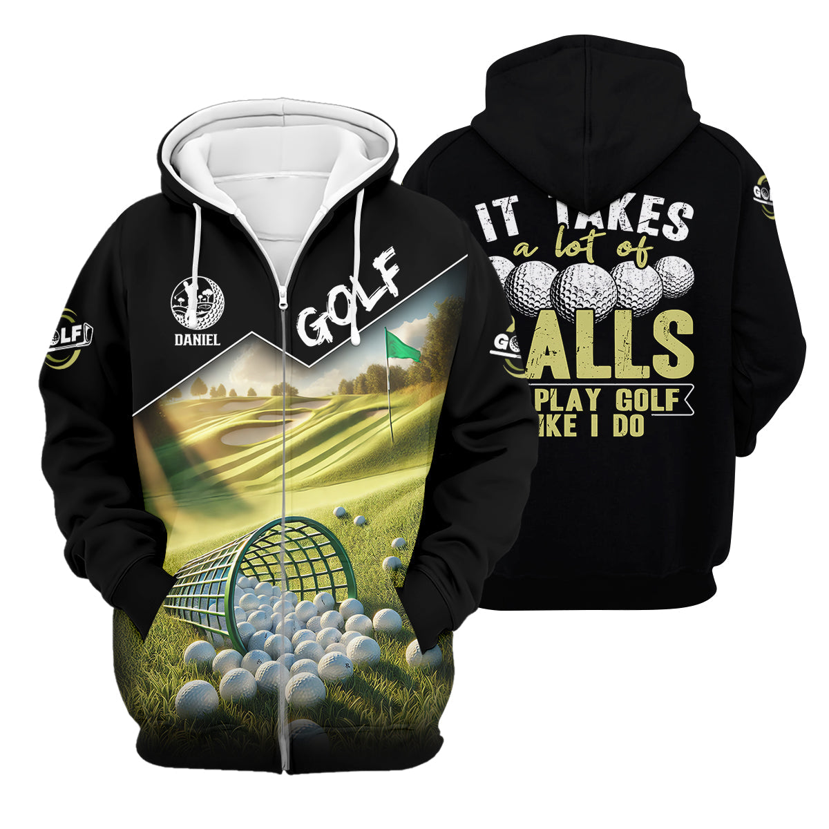 It Takes A Lot Of Balls To Play Golf Like I Do Custom Golf Polo Shirt, Dad Golf Gift, Golf Lover Gifts