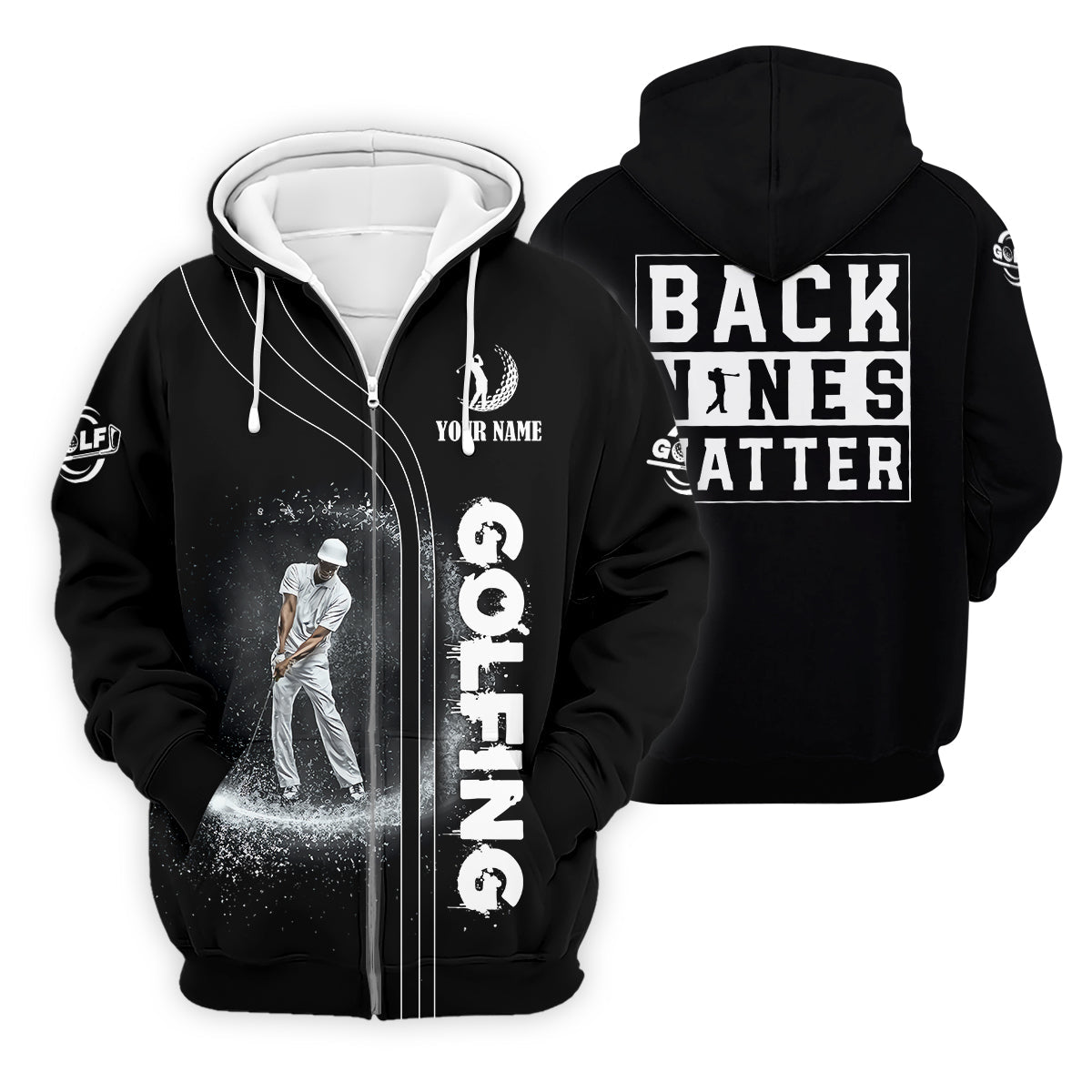 Back Nines Matter Custom Funny Golf Polo Shirt, Dad Golf Gifts