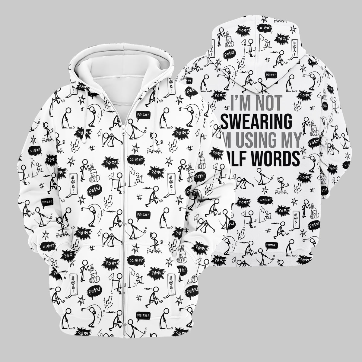 I'm Not Swearing I'm Using My Golf Words Custom Men's Golf Polo Shirt, Hilarious Golf Shirt