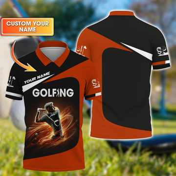 Golf Swing Trainer Custom Men's Golf Polo Shirt, Golfing Apparel, Gift For Golfers