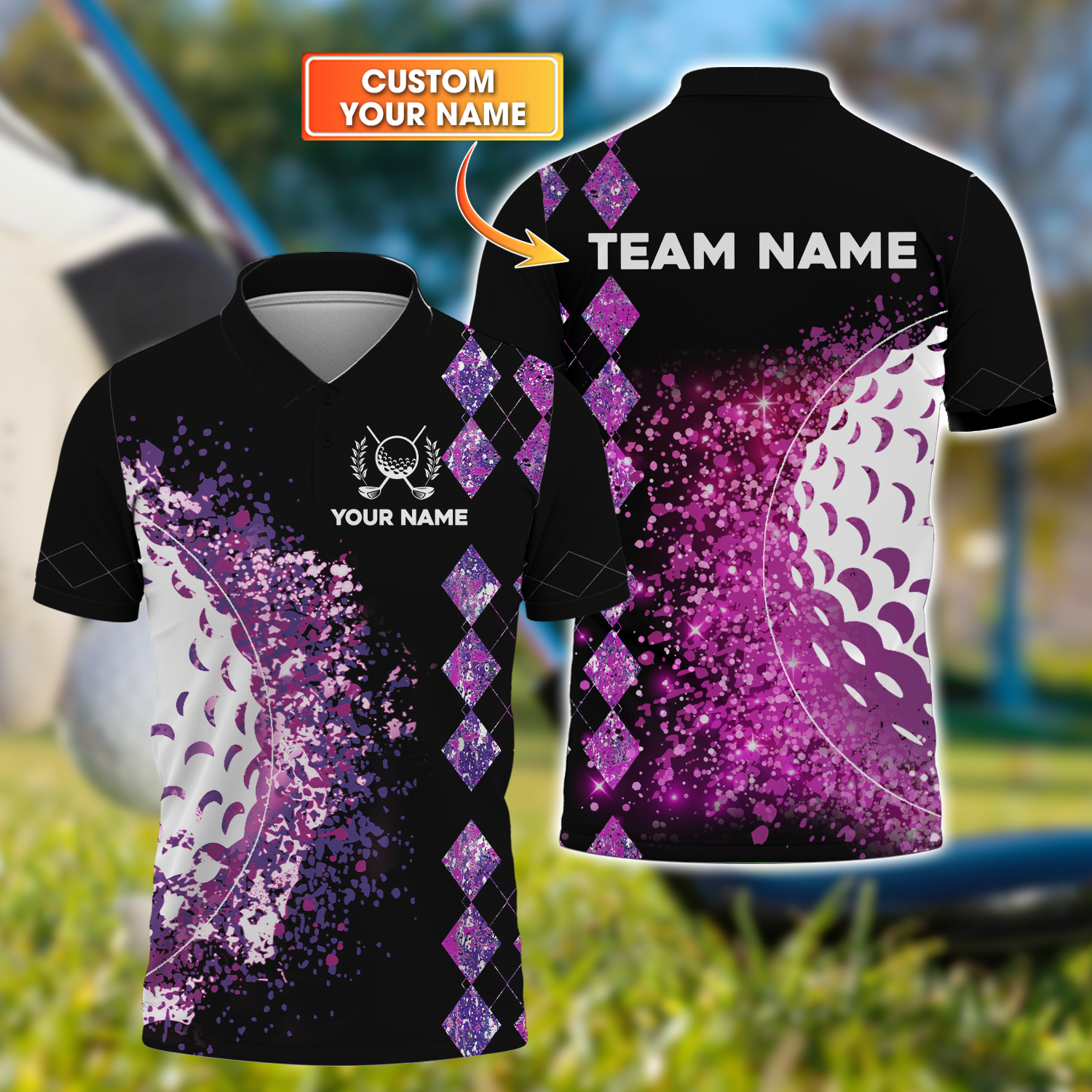 Colorful Golf Shirt, Custom Men's Golf Polo Shirt, Golfing Apparel, Colorful Golf Shirt, Gift For Golfers