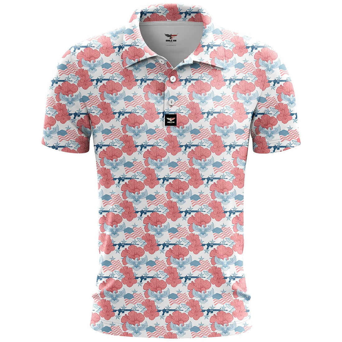 Wave Clouds Golf Polo Shirt, Mens Golf Gift, Tropical Shirt