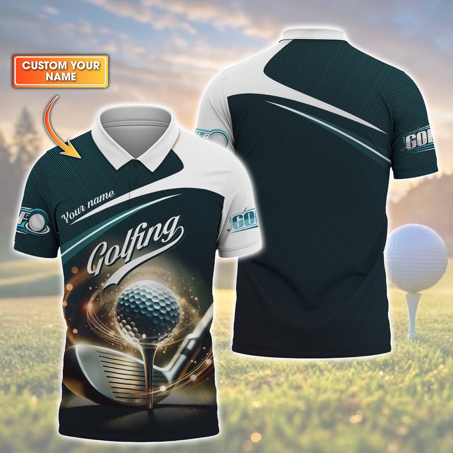 Custom Golf Polo Shirt, Golfing Apparel, Gift For Golfers