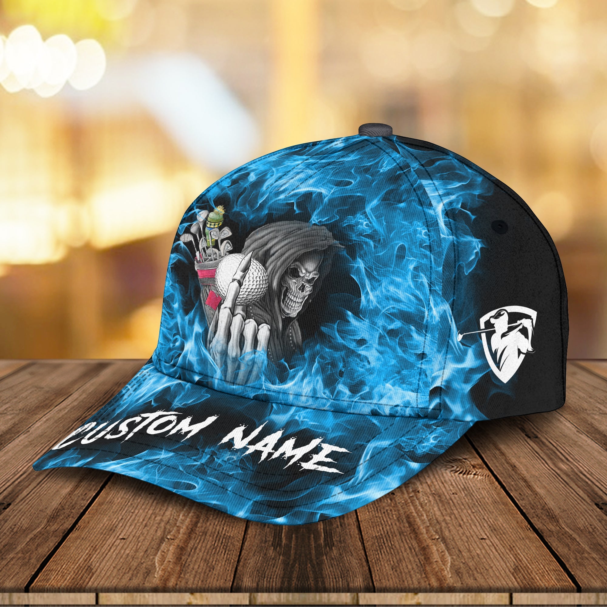 Skull Cap, Custom Golf Cap, Gift Ideas For Golfer