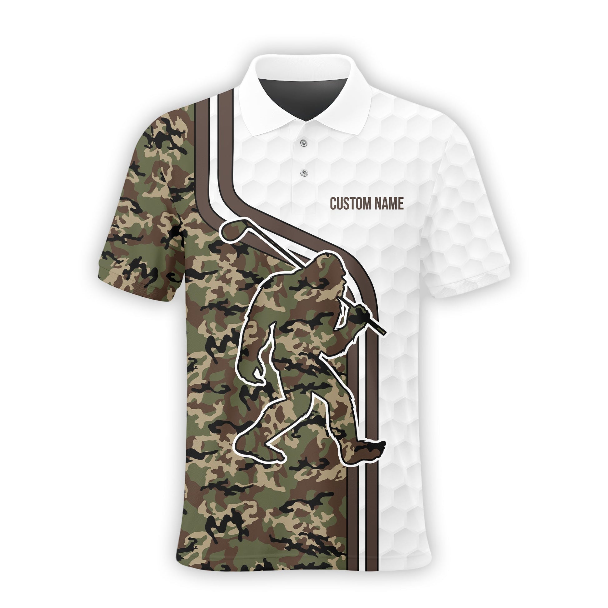 Camo Polo Shirt, Custom Polo Golf Shirt, Present For Golfer