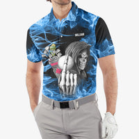 Hello Darkness My Old Friend, Custom Polo Golf Shirt, Present For Golfer