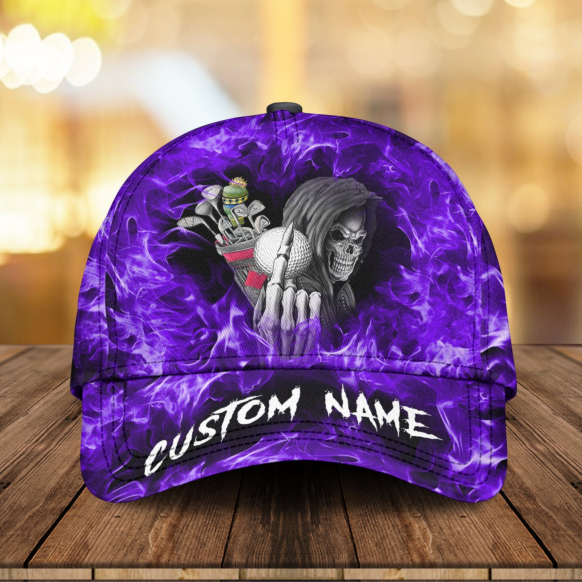 Skull Cap, Custom Golf Cap, Gift Ideas For Golfer