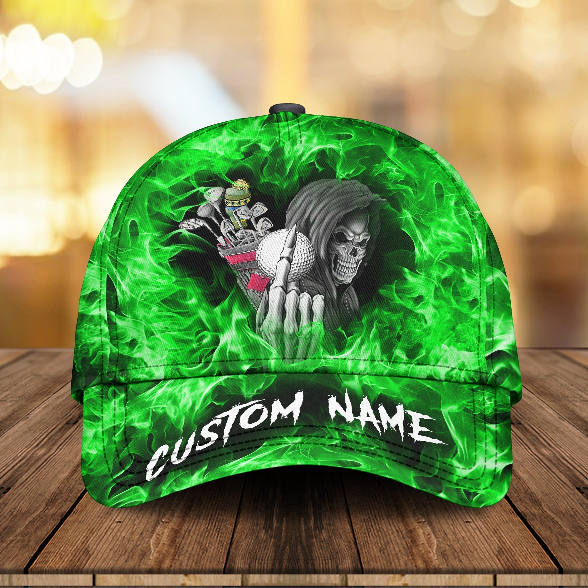 Skull Cap, Custom Golf Cap, Gift Ideas For Golfer