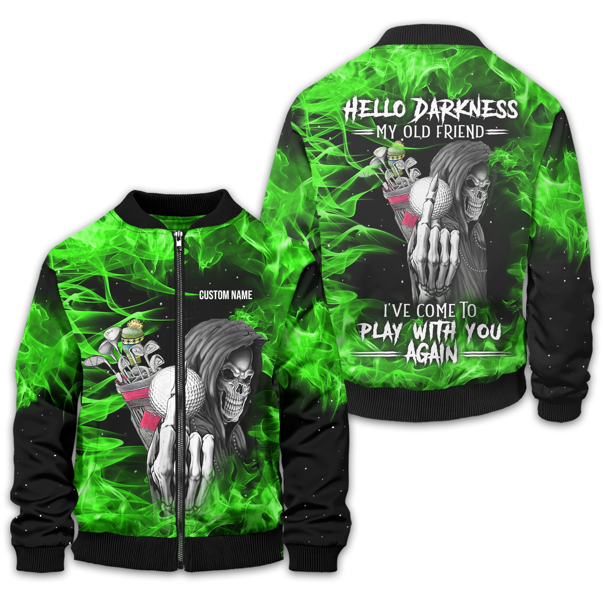 Hello Darkness My Old Friend Personalized Golf Polo Shirt, Golf Shirt For Men, Gift For Golfers