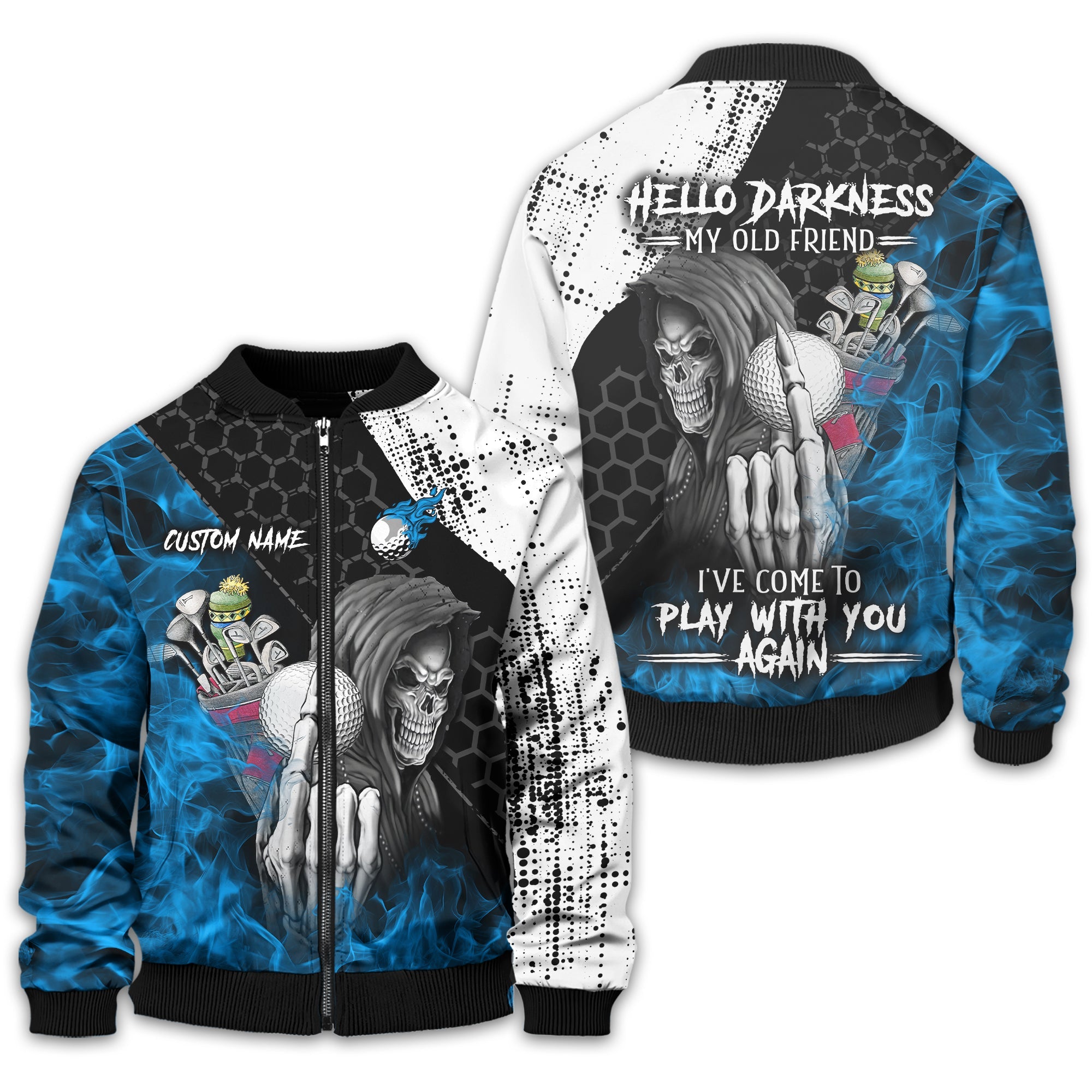 Hello Darkness My Old Friend Custom Golf Shirt, Present For Golfer