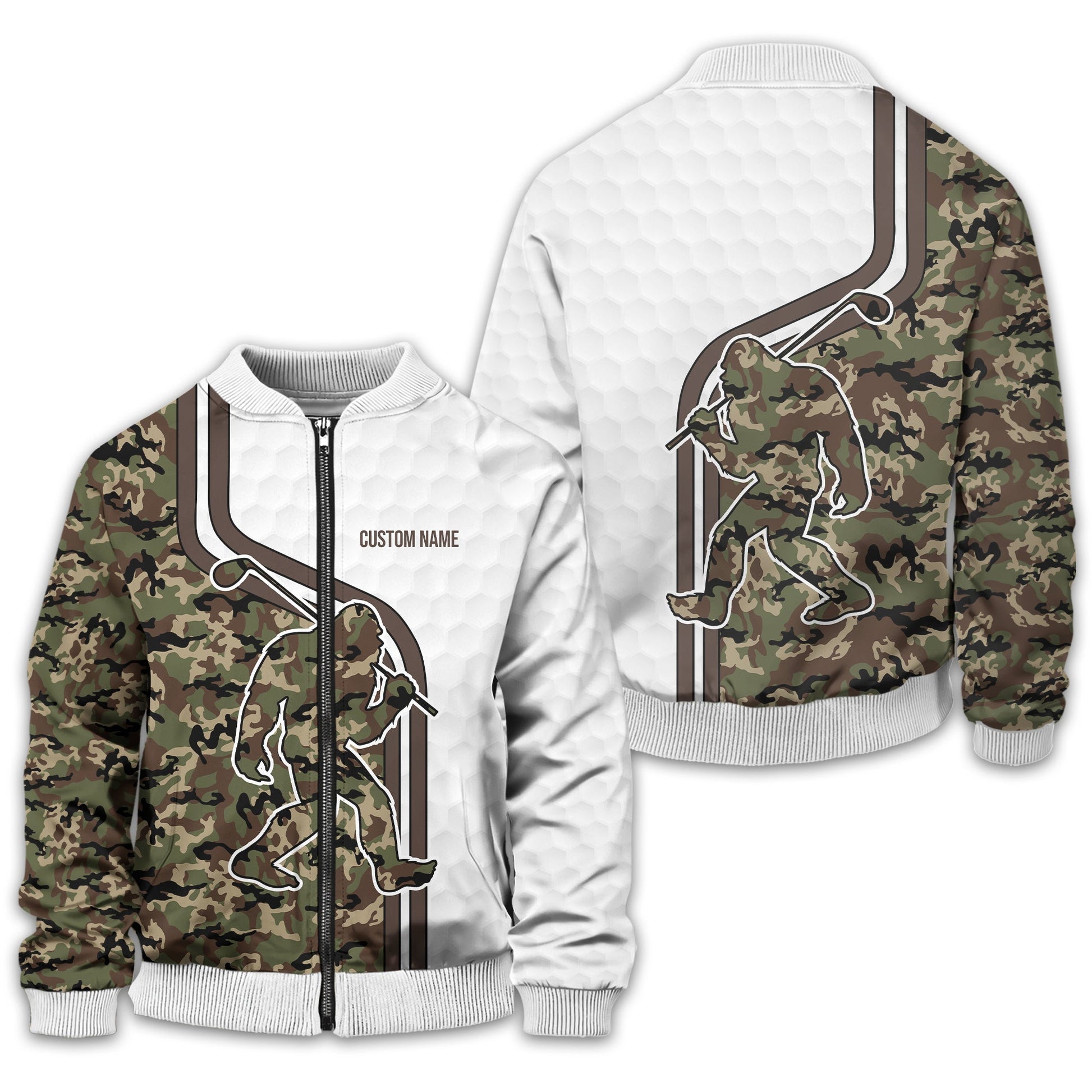 Funny Bigfoot Custom Golf Polo Shirt, Golf Shirt For Men, Gift For Golfers