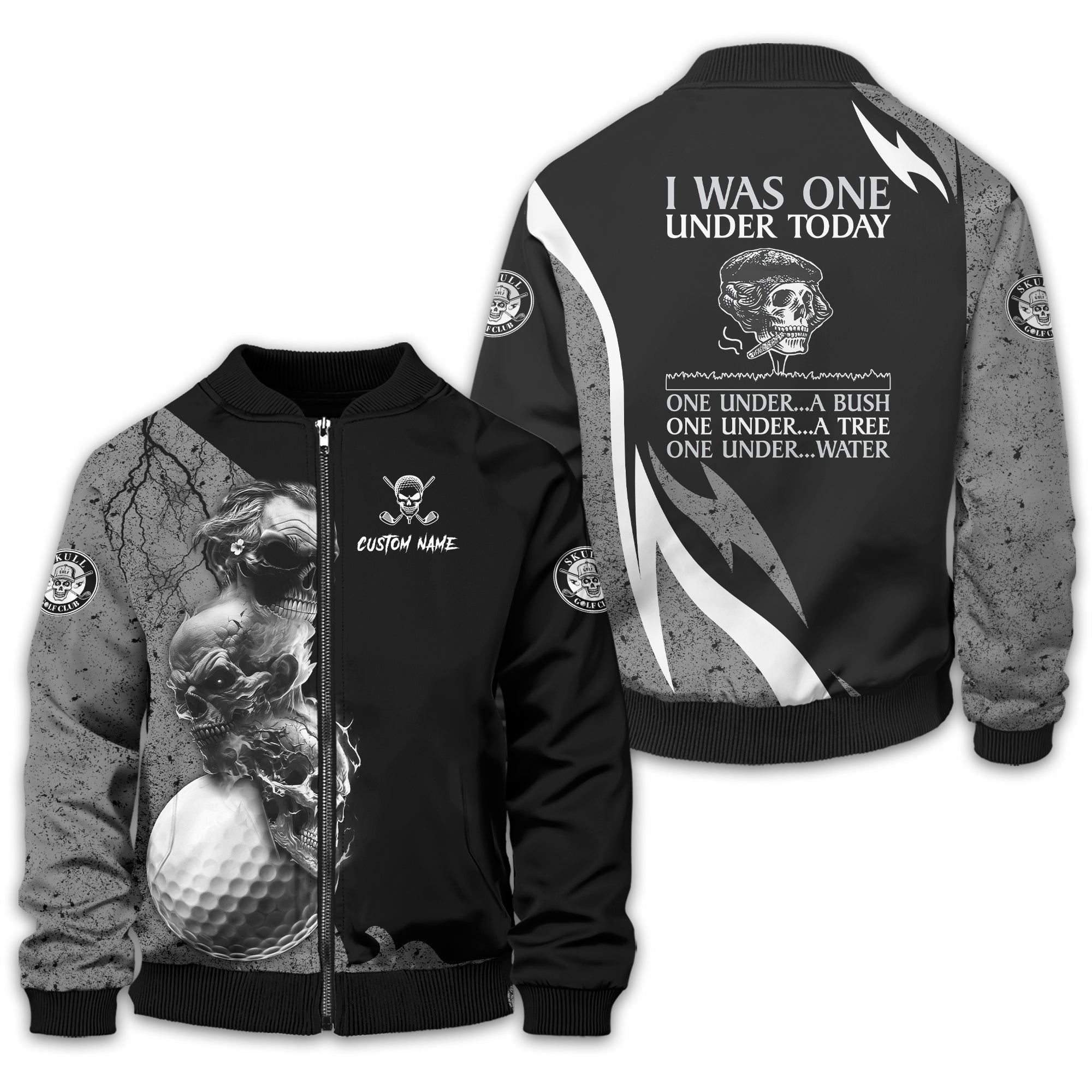 I Was One Under Today Custom Golf Polo Shirt, Skull Golf Shirt, Gift For Golfers, Funny Golf Polo Shirt