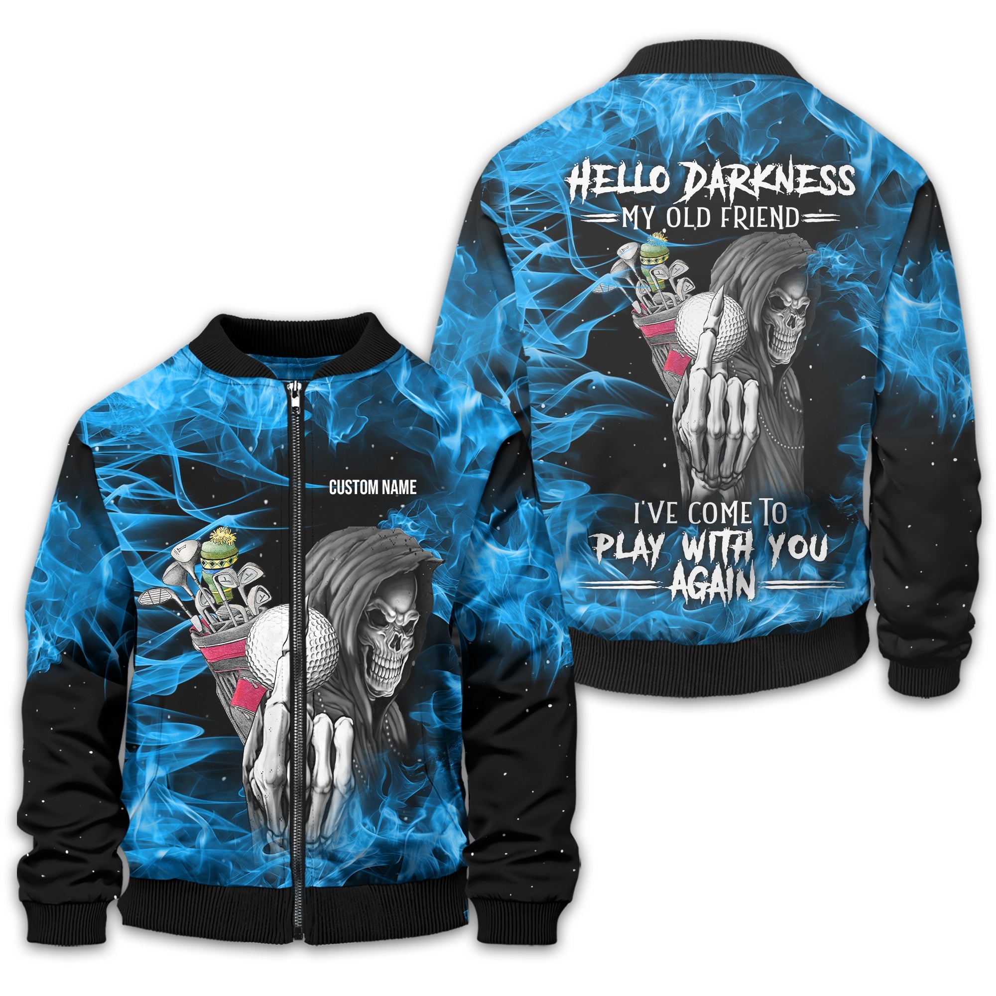 Hello Darkness My Old Friend Personalized Golf Polo Shirt, Golf Shirt For Men, Gift For Golfers