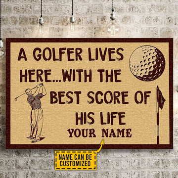 Best Score Of His Life Golf Canvas,  Golf Canvas Wall Art, Gifts For Golf Lovers