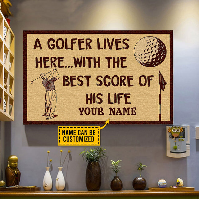 Best Score Of His Life Golf Canvas,  Golf Canvas Wall Art, Gifts For Golf Lovers