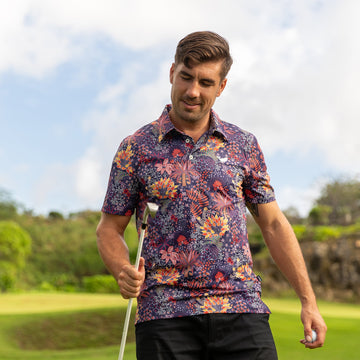 Quirky Plants Men's Golf Polo Shirt, Funny Golf Shirt, Gift For Golfers