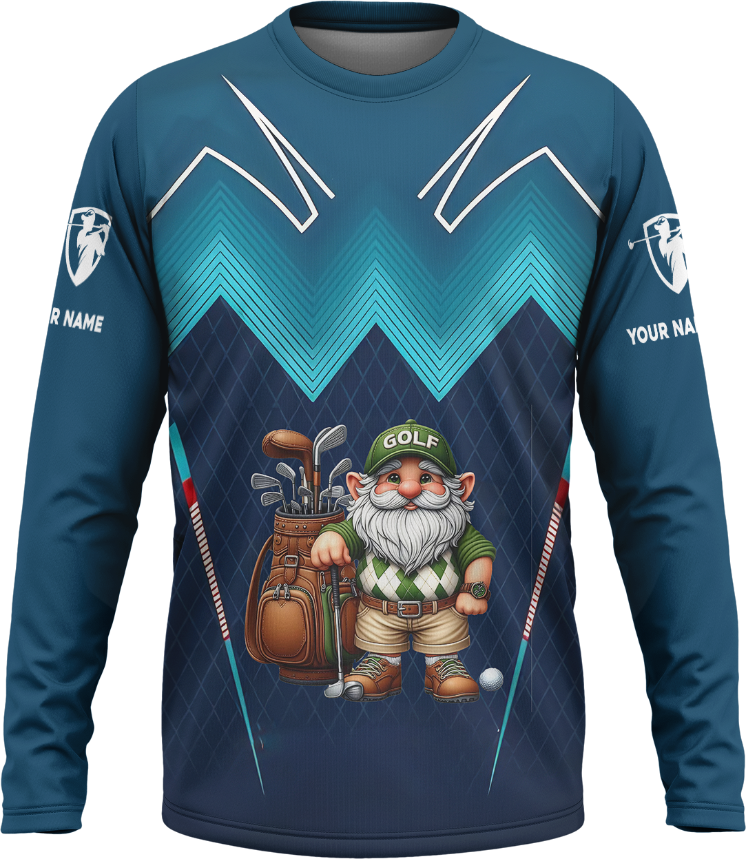 Custom Golfing Gnomes Men's Golf Polo Shirt, Golfing Apparel, Gift For Golfers