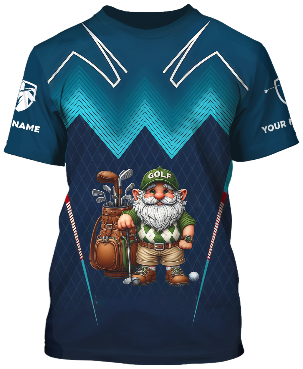 Custom Golfing Gnomes Men's Golf Polo Shirt, Golfing Apparel, Gift For Golfers