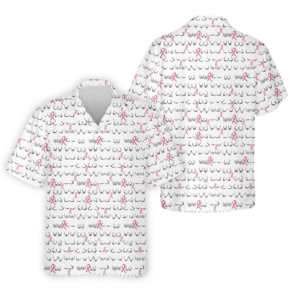 Breast Cancer Golf Shirt, White Golf Shirt Men, Fun Golf Shirts For Men, Cute Golf Shirt, Fun Golf Shirt