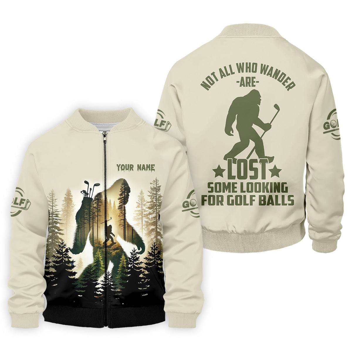 Not All Who Wander Are Lost Some Are Looking For Golf Balls Bigfoot Golf Shirt, Fun Golf Shirts For Men, Men's Golf Polo