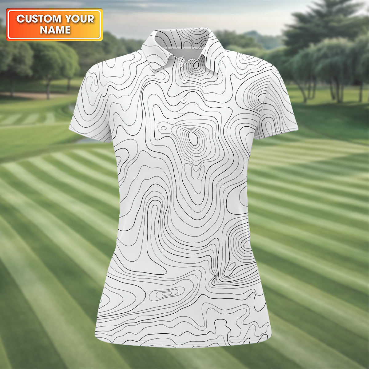 White Topo Womens Golf Tops, Ladies Sleeveless Polo, Unique Gift For Golfer, Golfing Apparel