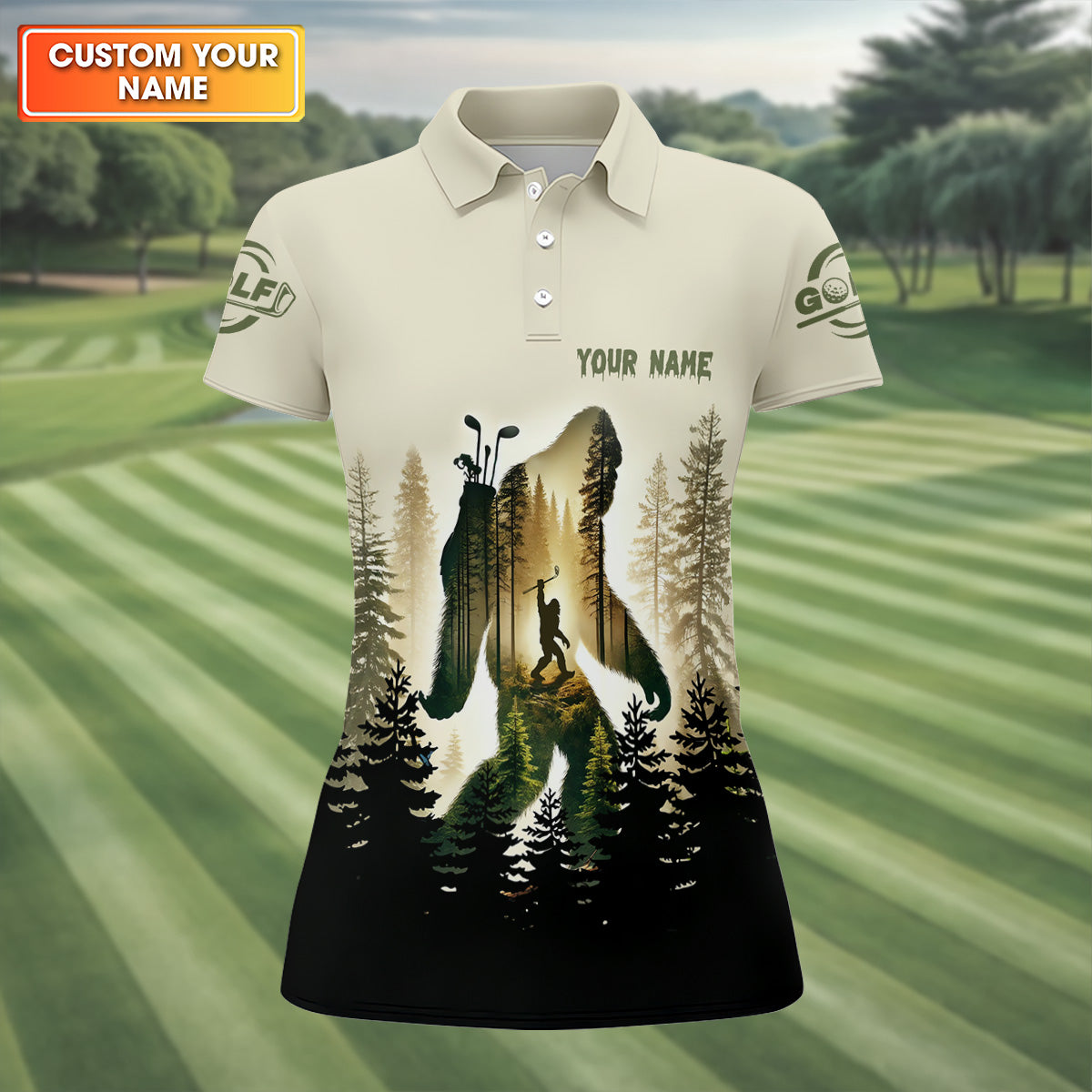 Not All Who Wander Are Lost Some Are Looking For Golf Balls Bigfoot Golf Shirt, Ladies Golf Polos