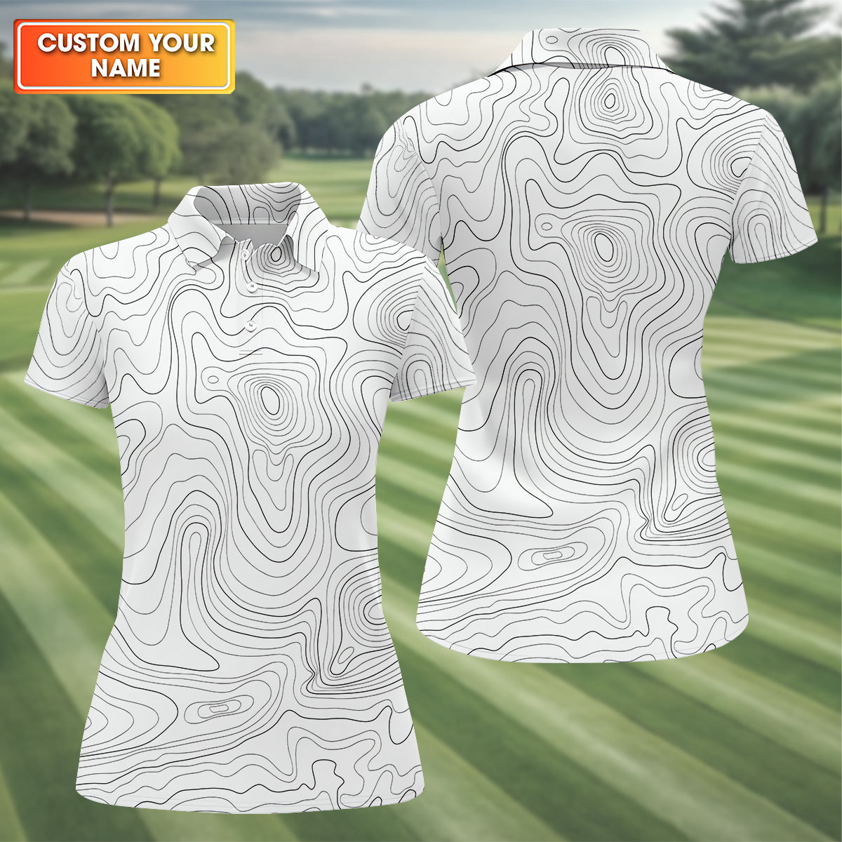 White Topo Womens Golf Tops, Ladies Sleeveless Polo, Unique Gift For Golfer, Golfing Apparel