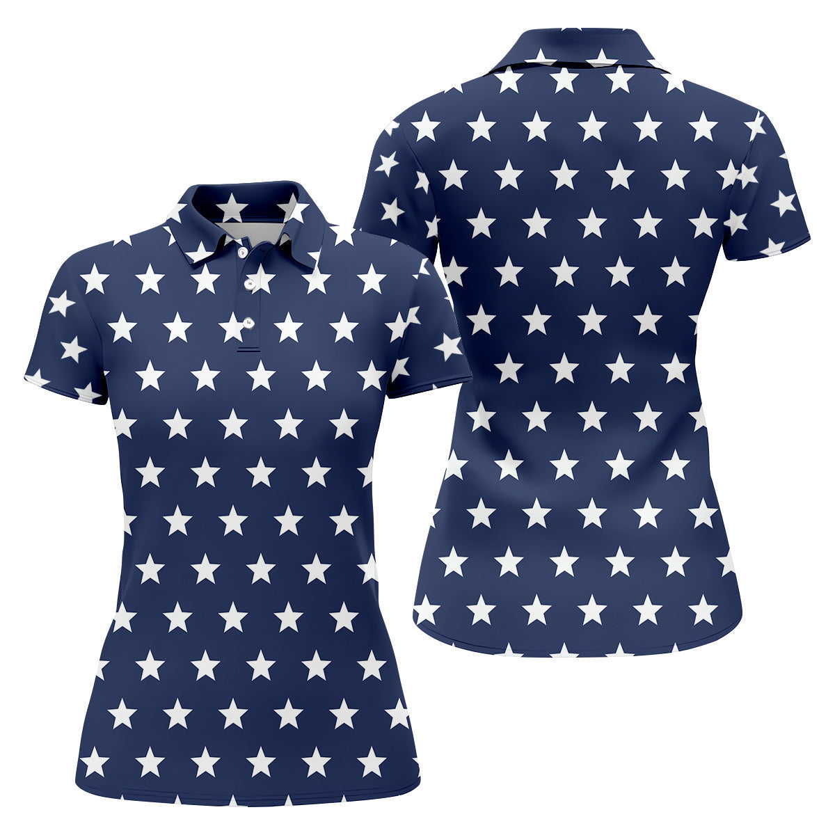 Star Spangled, Womens Sleeveless Polo, Women Golf Top, Gifts For Golf Lovers, Golfing Apparel