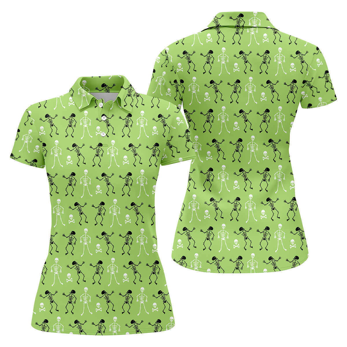 Funny Skeleton Shirt, Halloween Polo Shirts, Green Golf Polo, Womens Sleeveless Polo, Ladies Golf Shirts