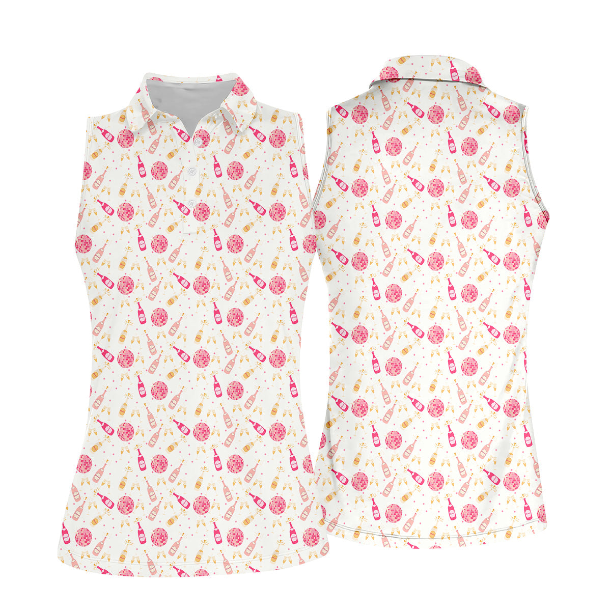 Champagne Pink Fun Womens Golf Shirts, Bachelorette Shirts, Ladies Golf Shirts, Cool Golf Gifts