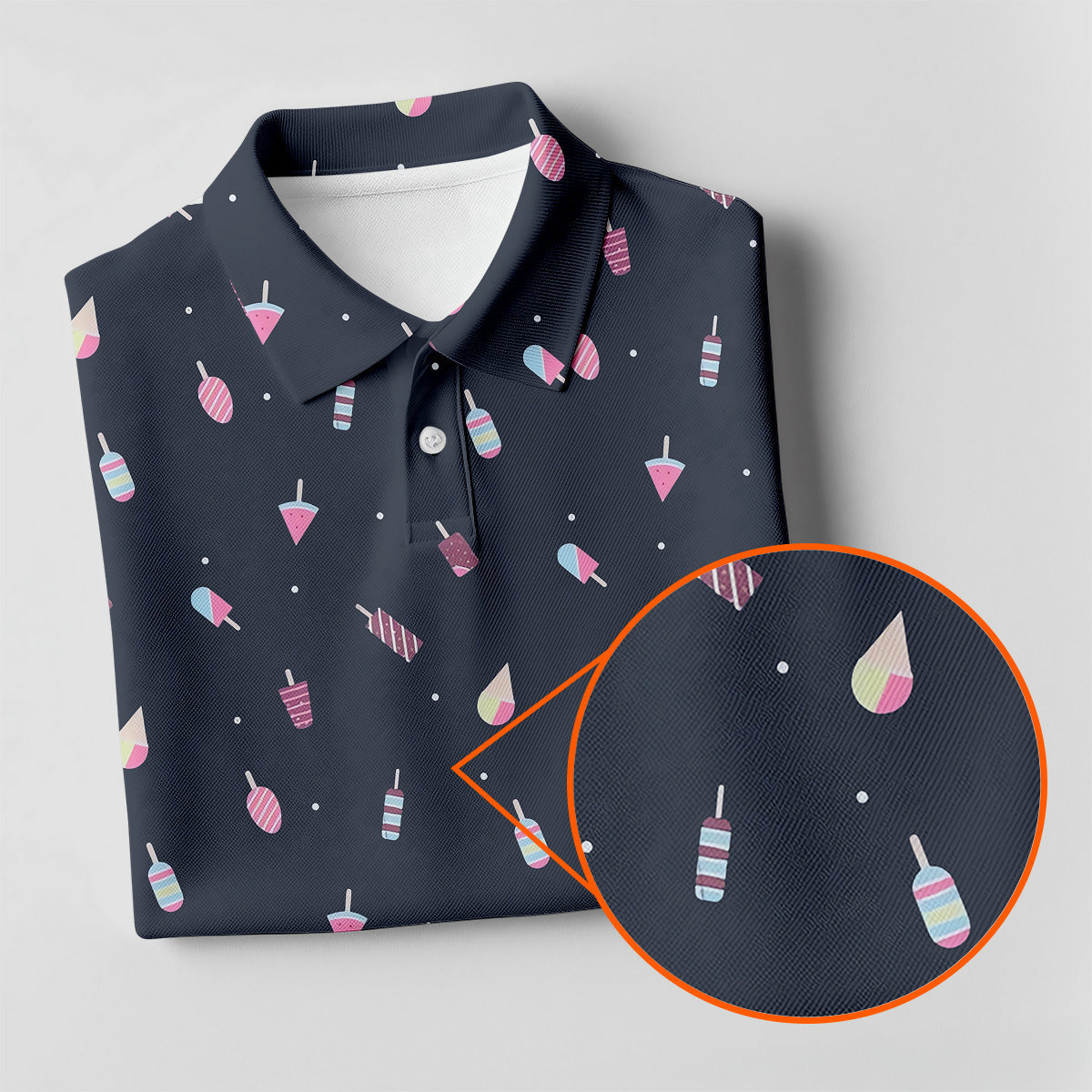 Ice Cream Pattern Golf Shirt, Ladies Sleeveless Golf Shirts, Cute Golf Shirt, Ladies Golf Shirts