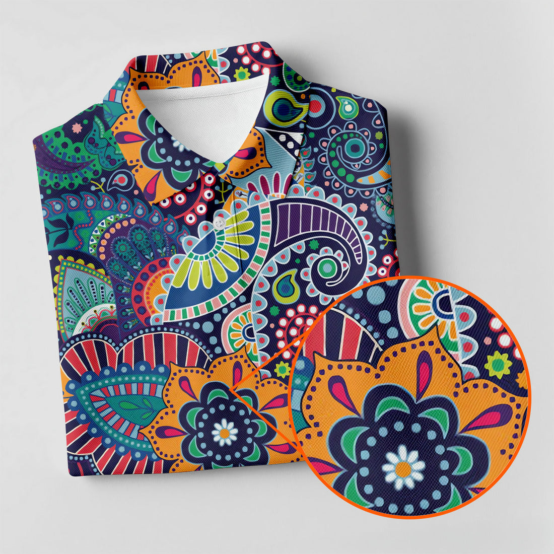 Colorful Paisley Vintage Golf Shirt, Paisley Shirts Womens, Womens Sleeveless Polo, Gifts For Golf Lovers