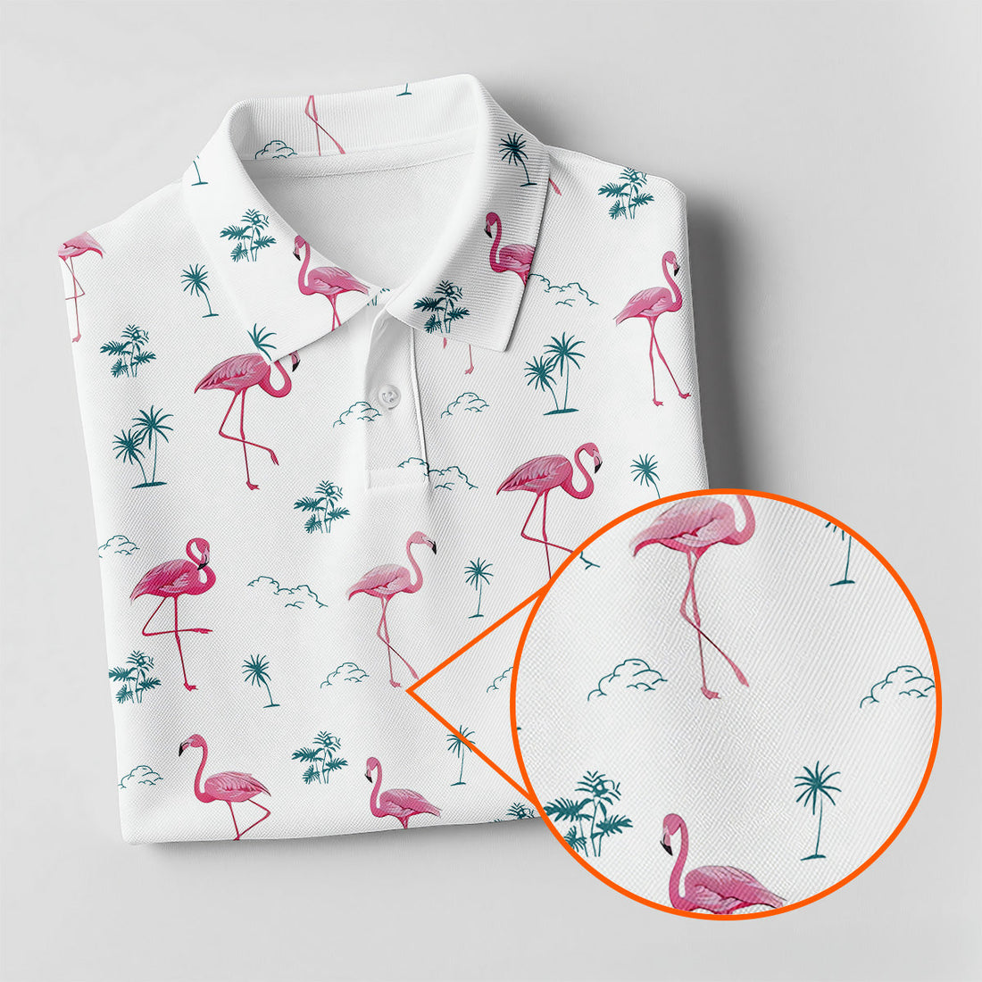 Flamingo Tropical Summer Polo Shirts, White Polo Women, Ladies Sleeveless Tops