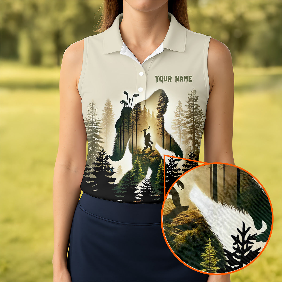 Not All Who Wander Are Lost Some Are Looking For Golf Balls Bigfoot Golf Shirt, Ladies Golf Polos