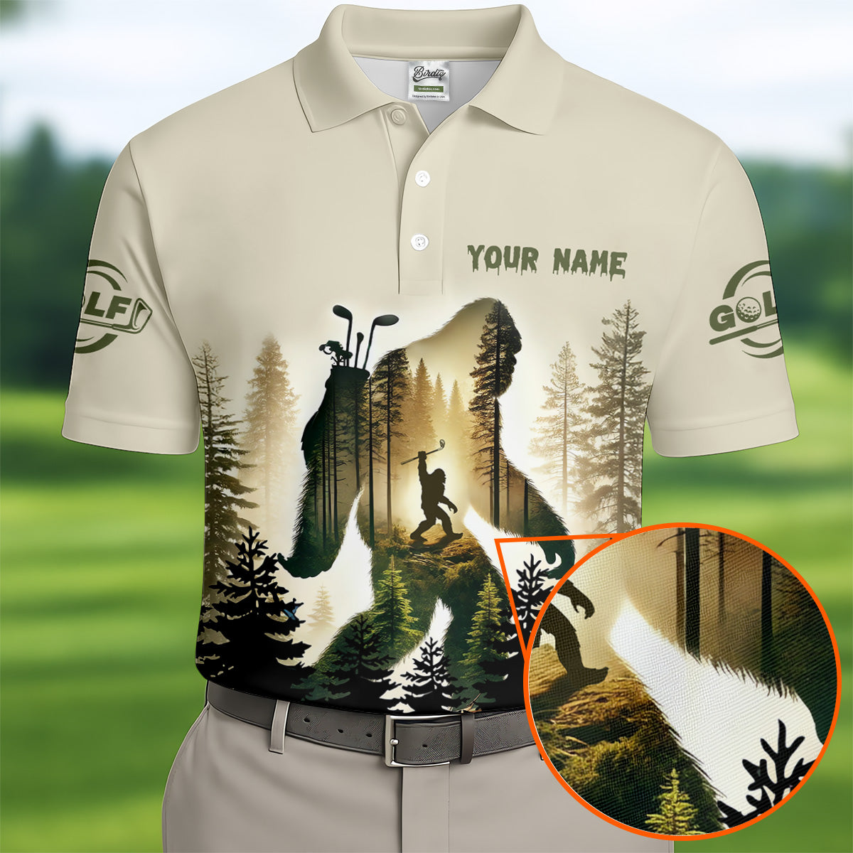Not All Who Wander Are Lost Some Are Looking For Golf Balls Bigfoot Golf Shirt, Fun Golf Shirts For Men, Men's Golf Polo